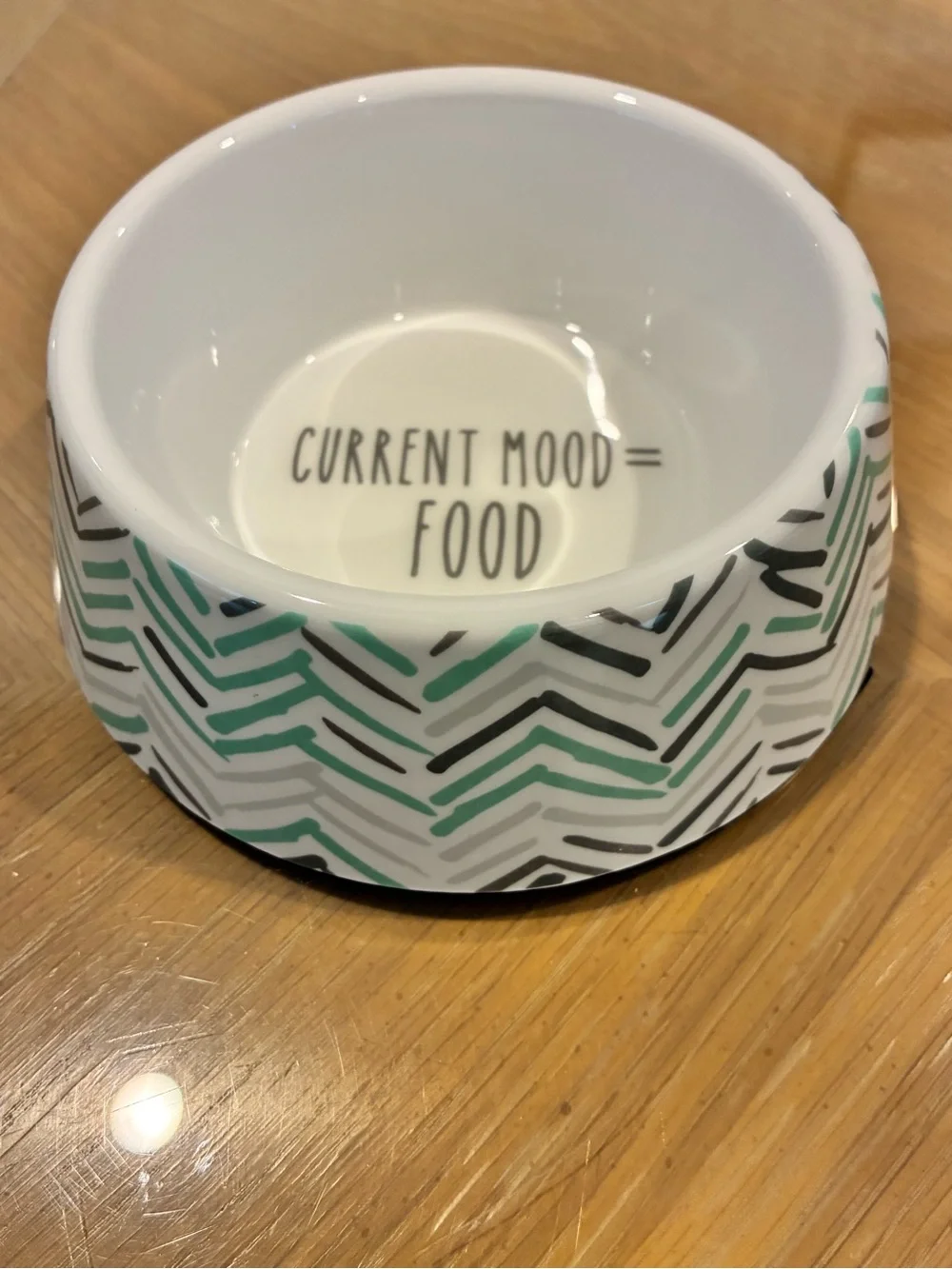 NWT Chewy “frisco” Melamine Pet Bowl CHEVRON, 12 oz